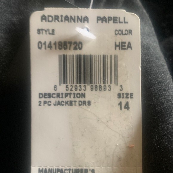 ADRIANNA PAPELL Women's Gray Jacket Only Size 14 NWT Bolero Cape Evening Dressy - Picture 13 of 14